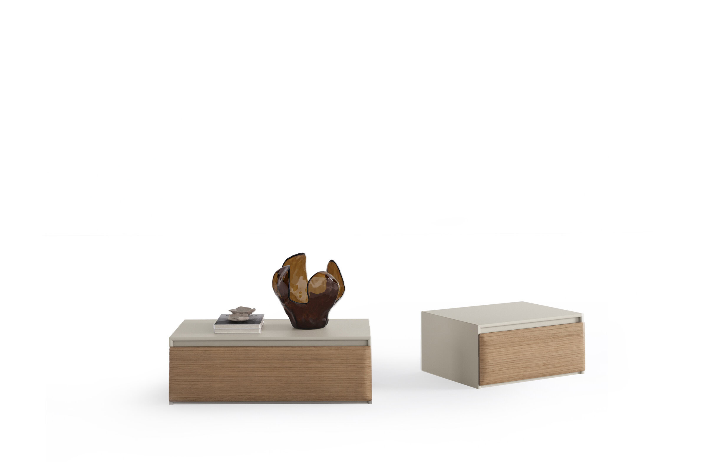 Contemporary wooden coffee tables set featuring sleek design and natural finish, ideal for modern living room decor and functional space organization.