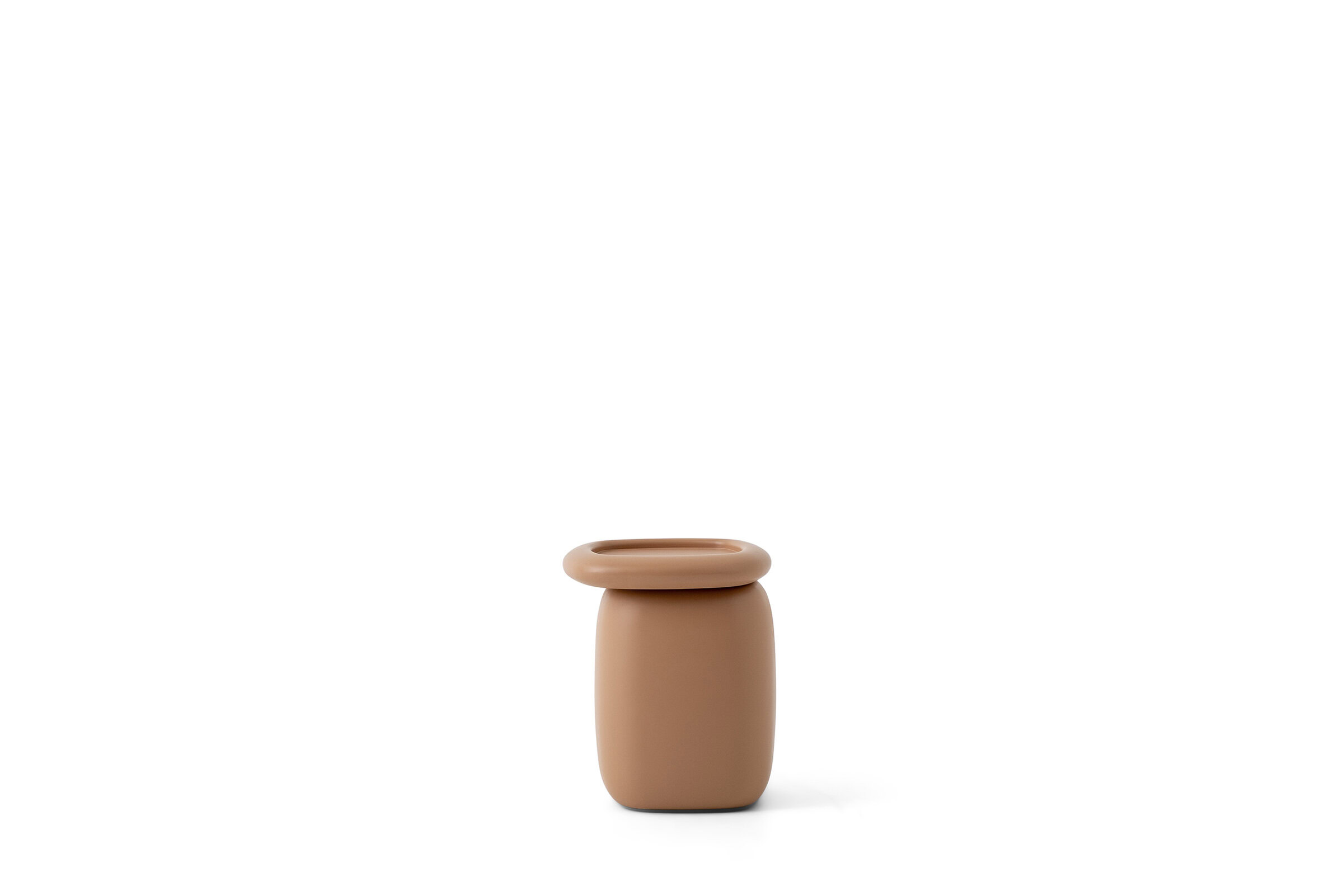 Elegant terracotta clay vase with a smooth finish, ideal for contemporary home decor and floral arrangements.