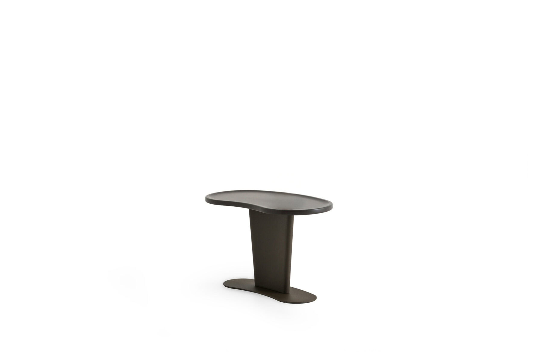 Contemporary Saloni Furniture side table with sleek design and dark finish, ideal for modern living spaces.