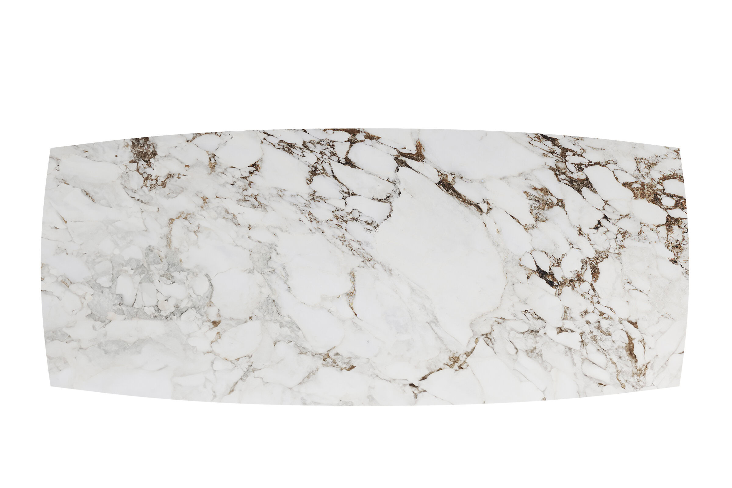 Polished white marble countertop with brown veining, perfect for luxury kitchen or bathroom design. Durable, elegant surface ideal for modern interior decor and sophisticated furnishings.
