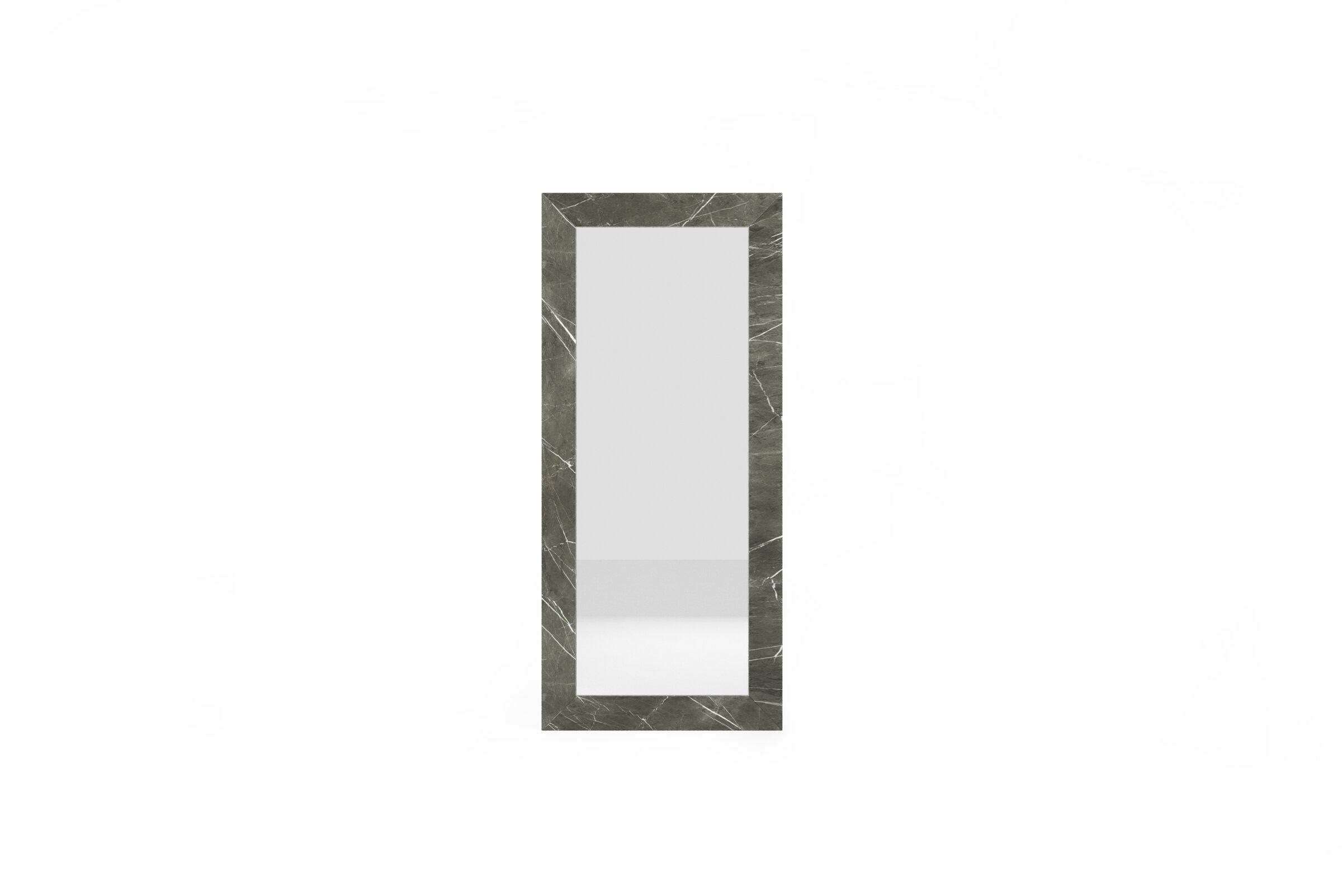 Elegant full-length mirror with a dark green marble frame, perfect for modern and luxury home decor. Durable, sophisticated, and designed to enhance any space seamlessly.