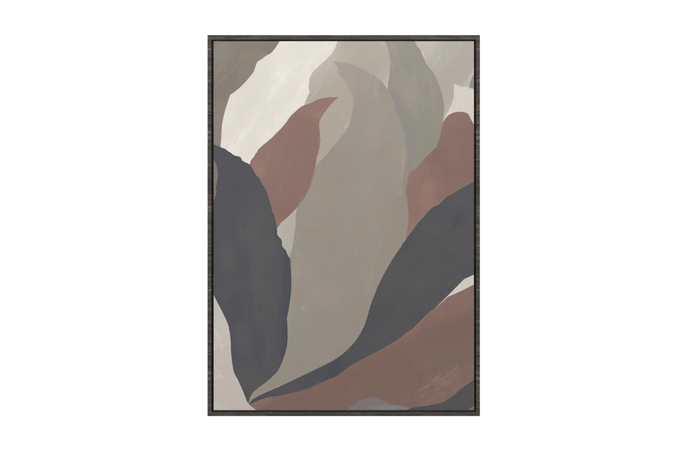 Abstract wall art featuring neutral tones and organic shapes, ideal for enhancing contemporary living spaces and adding a stylish touch to home interiors.