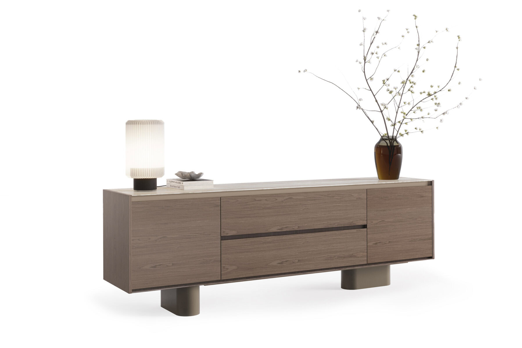 Modern wooden sideboard with sleek design, ideal for contemporary living spaces, featuring ample storage and minimalist style. Perfect for enhancing home decor with functional elegance.