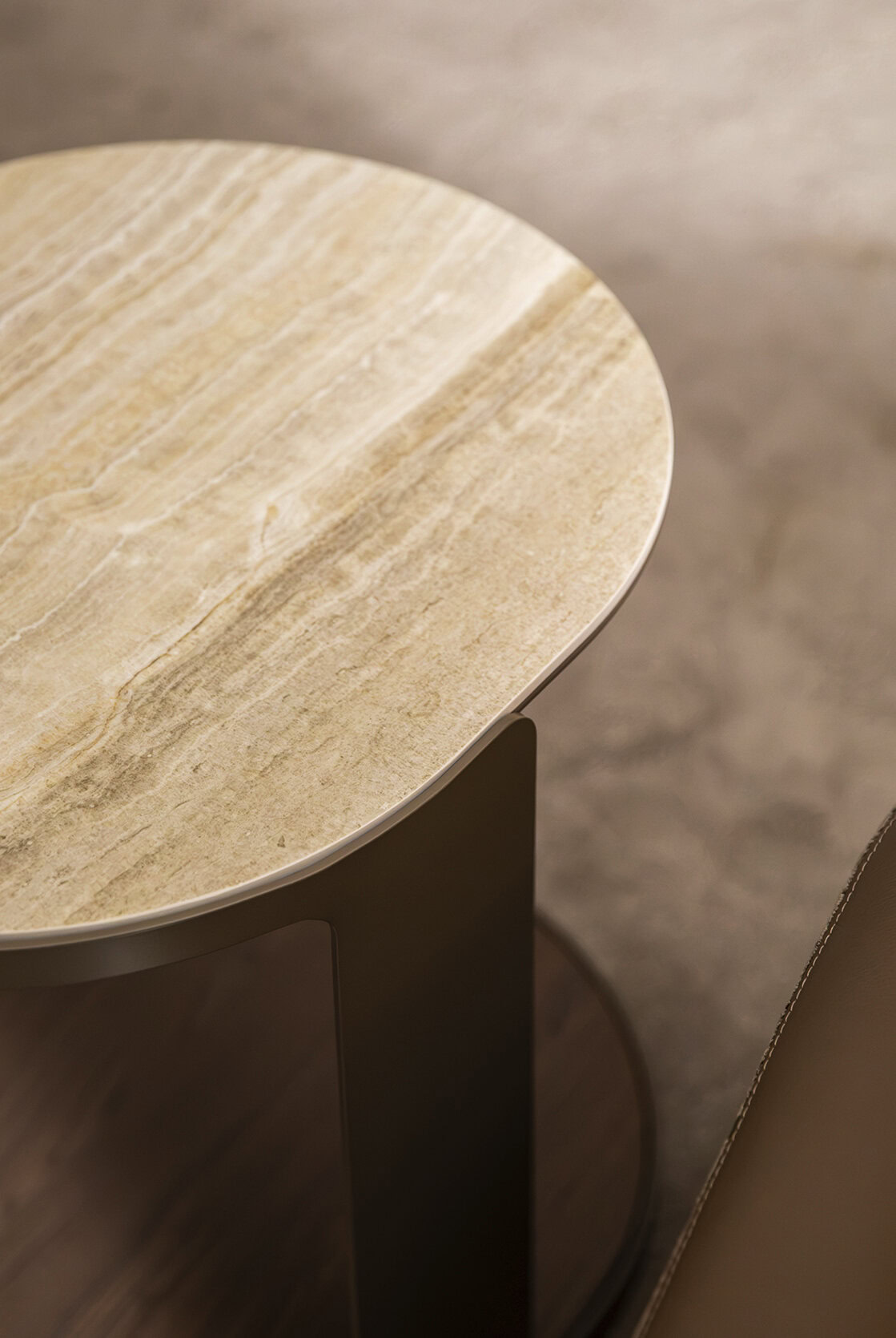 Elegant marble top table from Saloni Furniture showcasing modern design and high-quality craftsmanship.